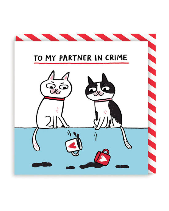 Přáníčko s kočkami Partner in Crime