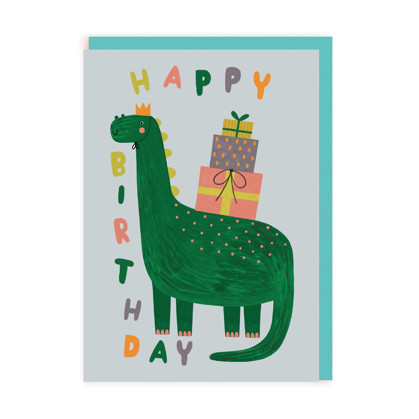 Narozeninové přání pro děti s dinosaurem Happy Birtday, A6