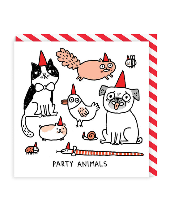 Přání se zvířátky Party Animals