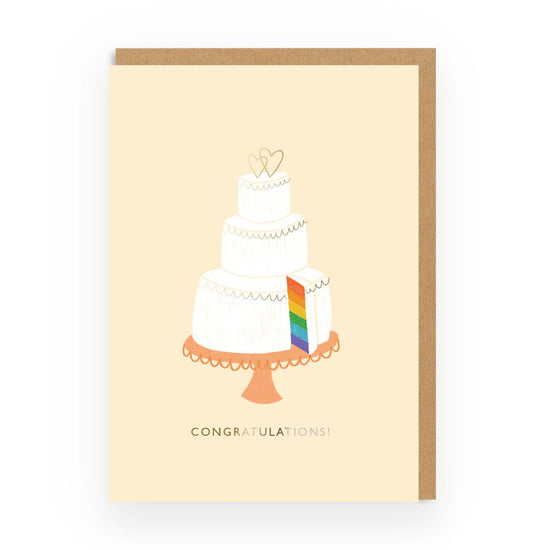 Svatební přání duhový dort, A6